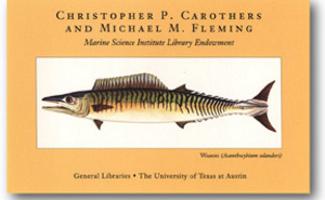 Picture of a fish with the names Christopher P. Carothers and Michael M. Fleming spelled up above